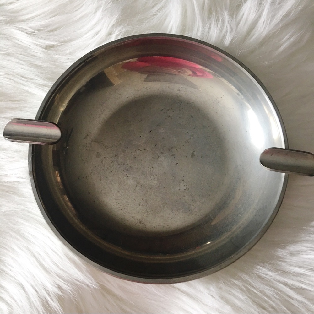 Vintage STIEFF Pewter Ashtray Cigarette Holder